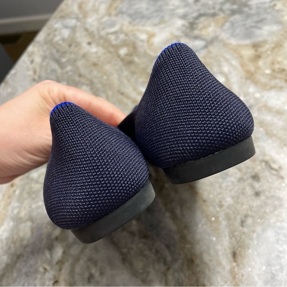 Rothy's The Point Navy Blue Pointed Toe Ballet Flats Size 7 - Picture 9 of 11
